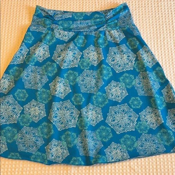Tranquility by Colorado Clothing A-Line Skirt Set Mini Above Knee Blue Yellow - Picture 2 of 13